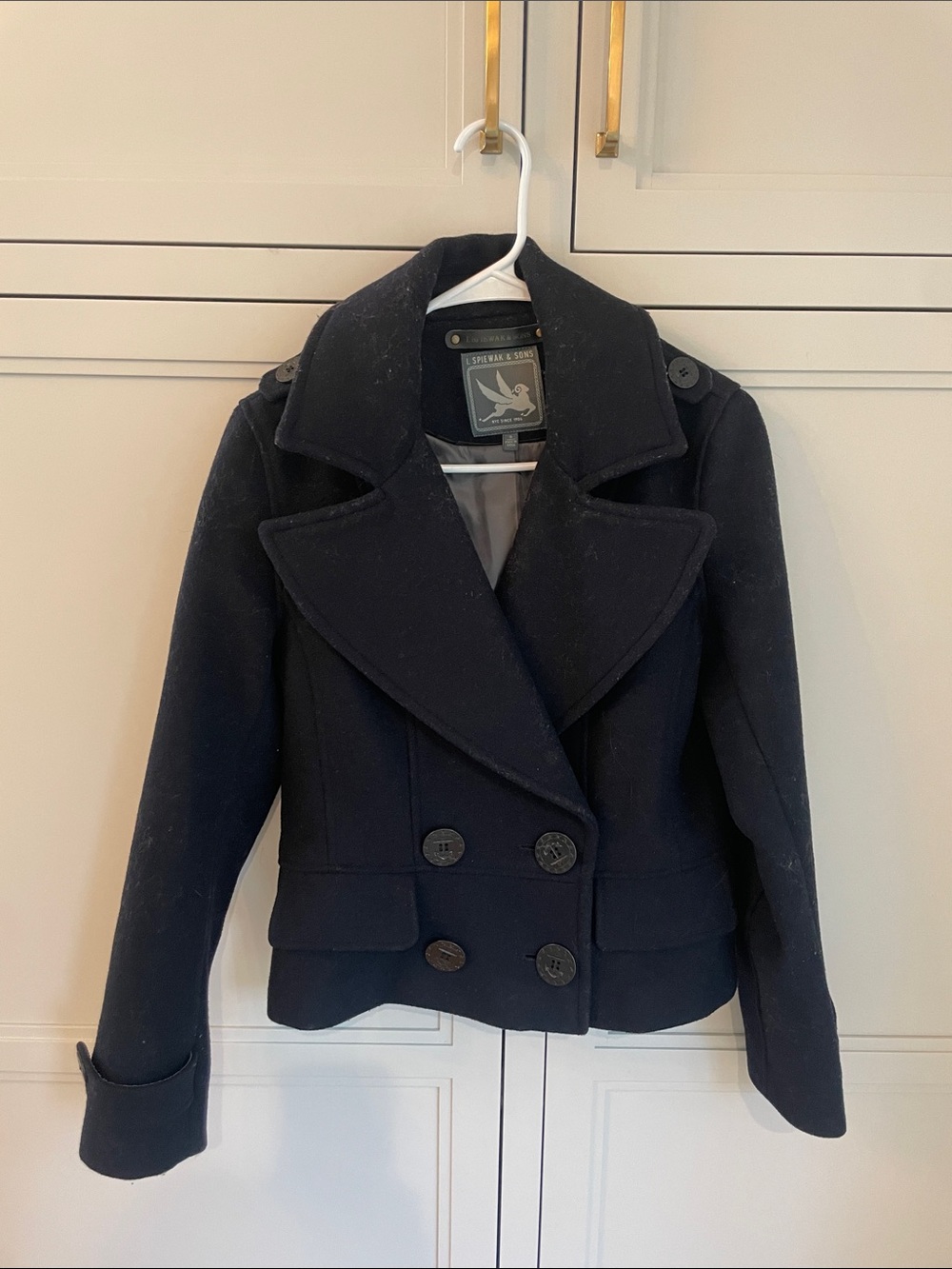 I. Spiewak & Sons Navy Short Wool Peacoat - Women's